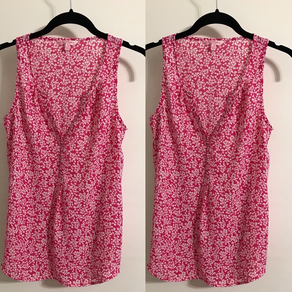 Pink Floral Tank Top
